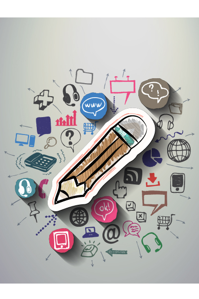 Digital Marketing Collage Vector